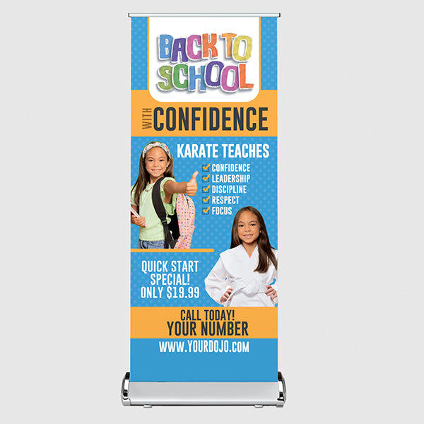 Back to School with Confidence Retractable Banner