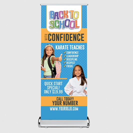 Back to School with Confidence Retractable Banner