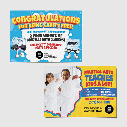 Dental Martial Arts Partnership Postcards