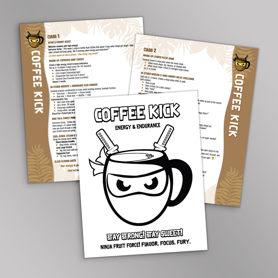 Fruit Force Ninjas Coffee Kick Sample Lesson – Buzz-Makers