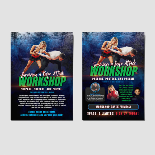 Knife Defense Invitation Card