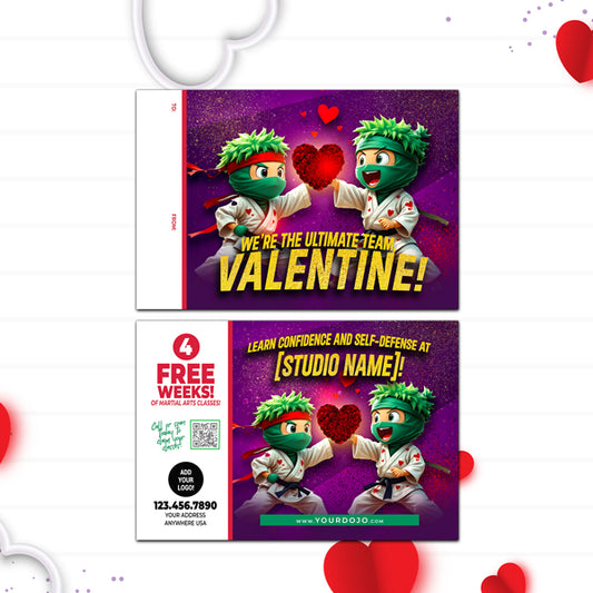 We're the Ultimate Team Valentines Day Postcards