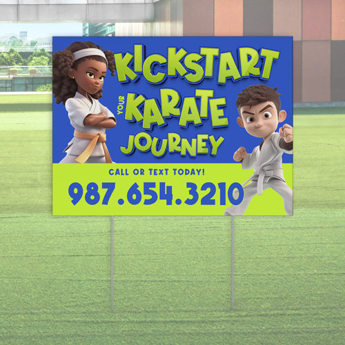 Kickstart Your Karate Journey Yard Signs