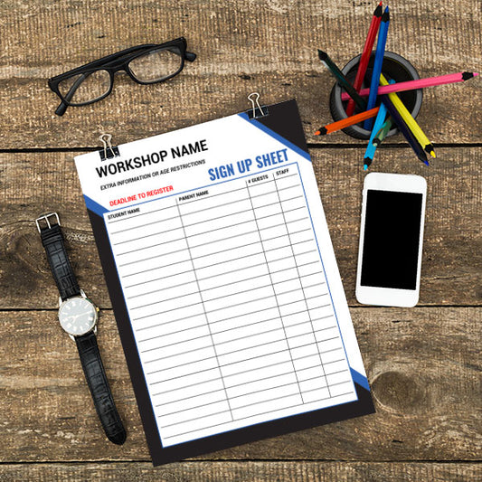 Instant Download: Event Sign Up Sheet for Martial Arts Studios